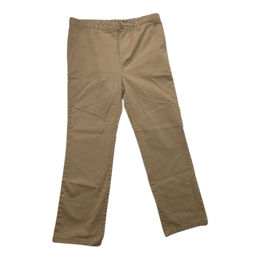 Old Navy Boys Khaki Uniform Pants 14 Plus Built In Flex Straight Leg